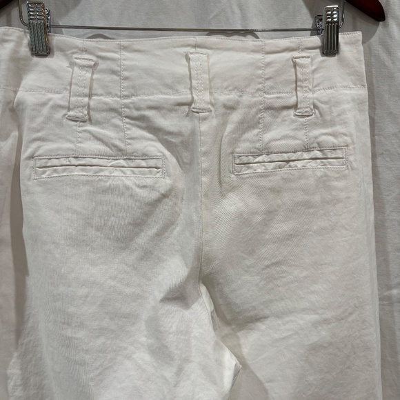 Anthropologie Naomi White Flare Pants Flattering 10 - Picture 4 of 8